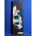 Abstract Palm Painting / Collage on Canvas, 8.25 x 26 in. Abstract Palm Painting / Collage on Canvas, 8.25 x 26 in.
